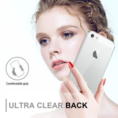 iPhone 5 / 5S / SE 2016 Suojakuori Cover (Läpinäkyvä)
