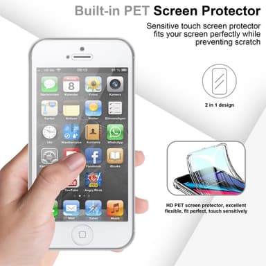 iPhone 5 / 5S / SE 2016 Suojakuori Cover (Läpinäkyvä)