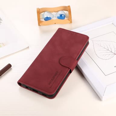 SKALO Xiaomi Redmi A3 KHAZNEH Lompakkokotelo PU-nahasta - Punainen