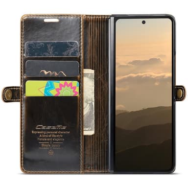 CaseMe Samsung Z Fold6 Lompakkokotelo - Ruskea