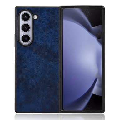 SKALO Samsung Z Fold6 PU-nahkainen Suojakuori - Sininen