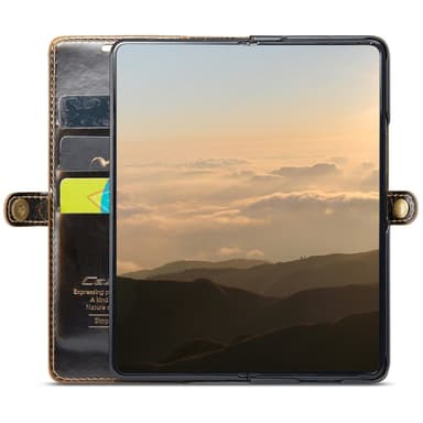CaseMe Samsung Z Fold6 Lompakkokotelo - Ruskea