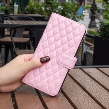 SKALO Xiaomi Redmi A3 BINFEN COLOR Tikattu Lompakko - Pinkki