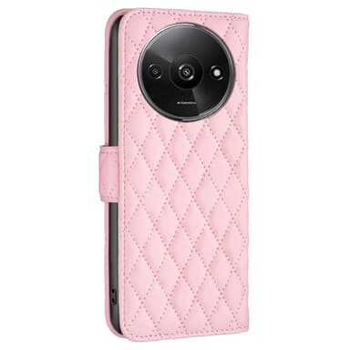 SKALO Xiaomi Redmi A3 BINFEN COLOR Tikattu Lompakko - Pinkki