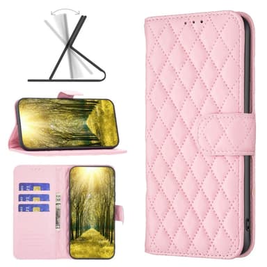 SKALO Xiaomi Redmi A3 BINFEN COLOR Tikattu Lompakko - Pinkki