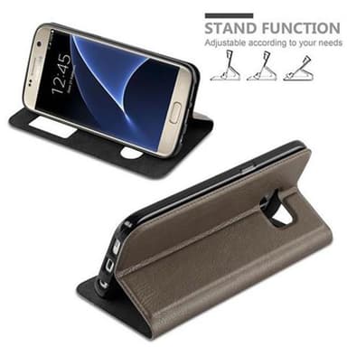 Lompakkokotelo Samsung Galaxy S7 Case (Ruskea)