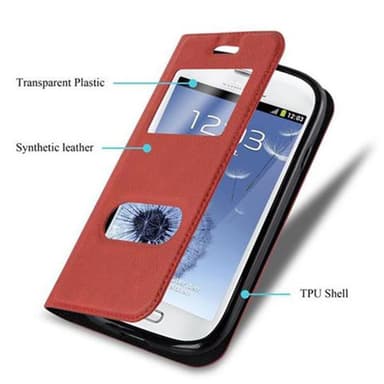 Lompakkokotelo Samsung Galaxy S3 MINI Case (Punainen)