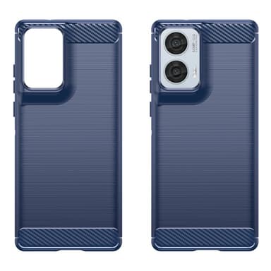 SKALO Motorola Edge 50 Fusion Armor Carbon Iskunkestävä TPU suojakuori - Sininen