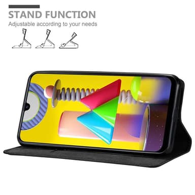 Samsung Galaxy M31 Suojakuori Lompakkokotelo (Musta)