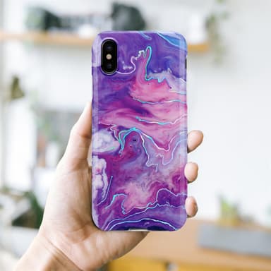 iPhone XS MAX Suojakuori Lompakkokotelo (Violetti)