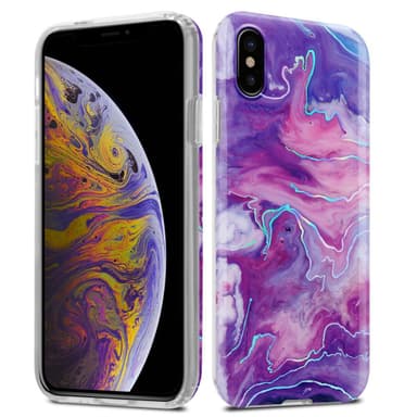 iPhone XS MAX Suojakuori Lompakkokotelo (Violetti)