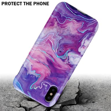 iPhone XS MAX Suojakuori Lompakkokotelo (Violetti)