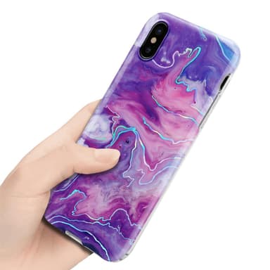 iPhone XS MAX Suojakuori Lompakkokotelo (Violetti)