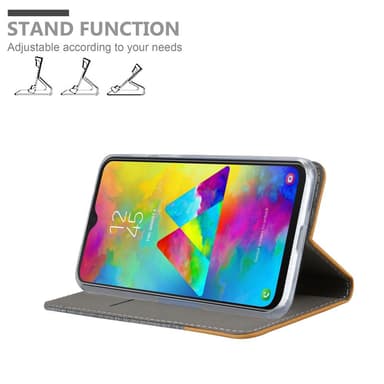 Samsung Galaxy M20 Suojakuori Lompakkokotelo (harmaa)