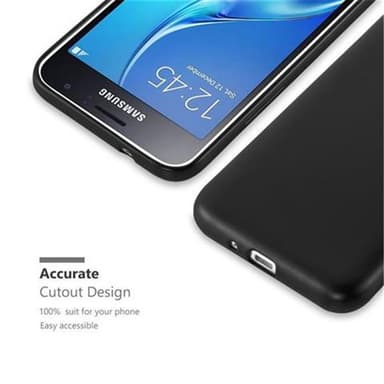 Samsung Galaxy J1 2016 Suojakuori Kotelo (Musta)