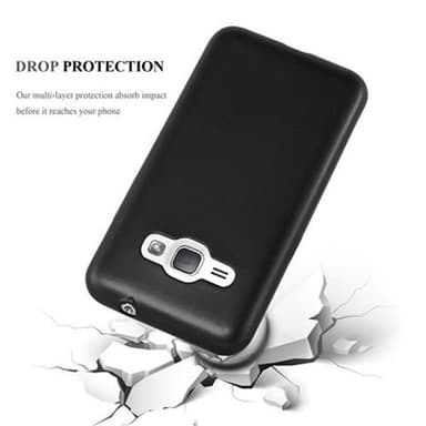 Samsung Galaxy J1 2016 Suojakuori Kotelo (Musta)