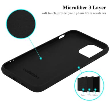 iPhone 12 MINI Suojakuori Kotelo Case (Musta)