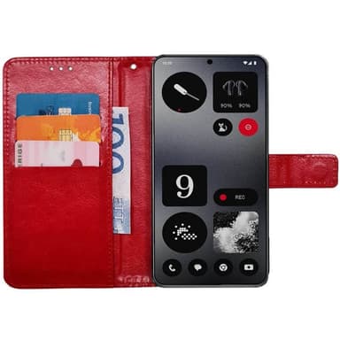 Lompakkokotelo 3-kortti Nothing CMF Phone 1 - Punainen
