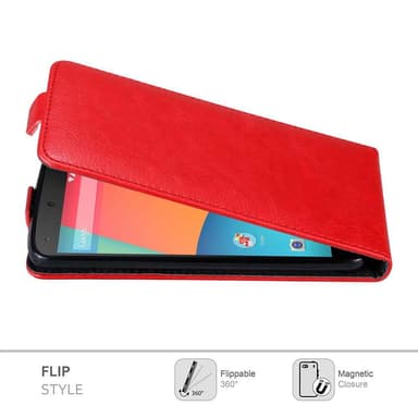 LG Google NEXUS 5 Suojakuori Lompakkokotelo (Punainen)