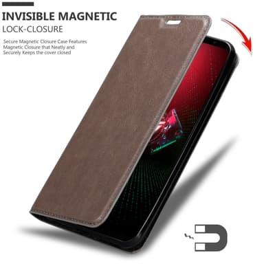 Asus ROG Phone 5 Suojakuori Lompakkokotelo (Ruskea)