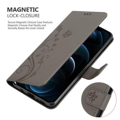 iPhone 13 PRO Suojakuori Lompakkokotelo (harmaa)