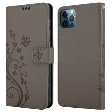iPhone 13 PRO Suojakuori Lompakkokotelo (harmaa)