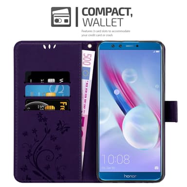 Honor 9 LITE Suojakuori Lompakkokotelo (Violetti)
