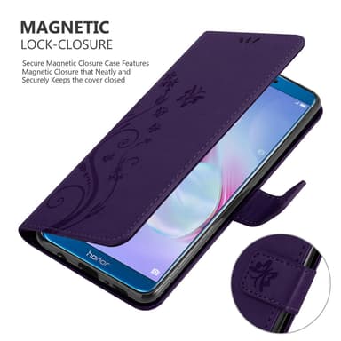 Honor 9 LITE Suojakuori Lompakkokotelo (Violetti)