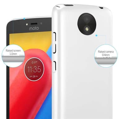 Motorola MOTO C PLUS Suojakuori Kotelo Cover (Hopea)