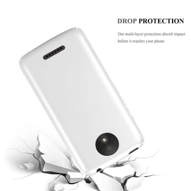 Motorola MOTO C PLUS Suojakuori Kotelo Cover (Hopea)