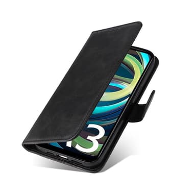 SKALO Xiaomi Redmi A3 PU-nahkainen Lompakkokotelo - Musta