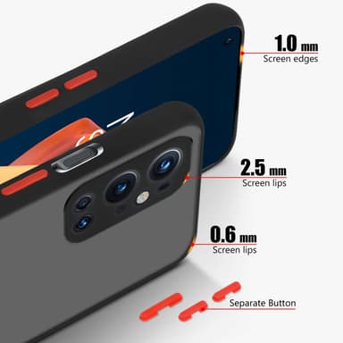 OnePlus 9 PRO Suojakuori Kotelo (Musta)