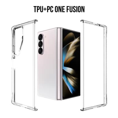 SKALO Samsung Z Fold6 TPU Clear Hybridi Suojakuori - Läpinäkyvä