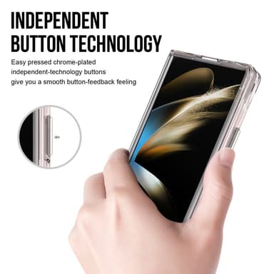 SKALO Samsung Z Fold6 TPU Clear Hybridi Suojakuori - Läpinäkyvä
