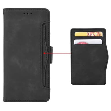 SKALO Xiaomi 14 Ultra 5G 6-lokeroa Lompakkokotelo - Musta