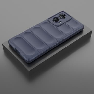 SKALO Motorola Edge 50 Fusion Rugged Bumpers TPU-suojakuori - Tummansininen