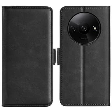 SKALO Xiaomi Redmi A3 Premium Wallet Lompakkokotelo - Musta