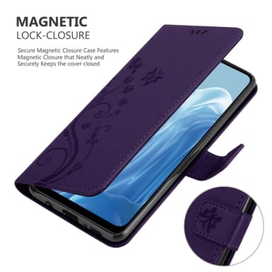 Realme 7 5G Suojakuori Lompakkokotelo (Violetti)