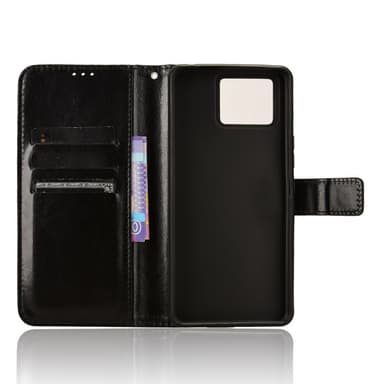 SKALO Asus Zenfone 11 Ultra 5G Crazy Horse lompakko PU nahka - Musta