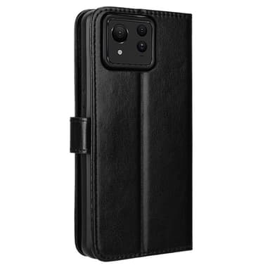 SKALO Asus Zenfone 11 Ultra 5G Crazy Horse lompakko PU nahka - Musta