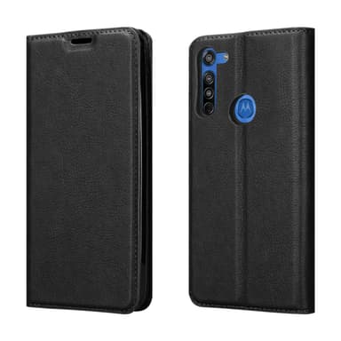 Motorola MOTO G8 Suojakuori Lompakkokotelo (Musta)