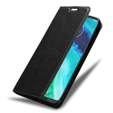 Motorola MOTO G8 Suojakuori Lompakkokotelo (Musta)