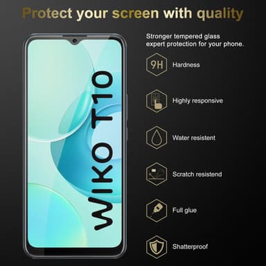 WIKO T10 3x Suojakalvo Karkaistu lasi Näytönsuoja
