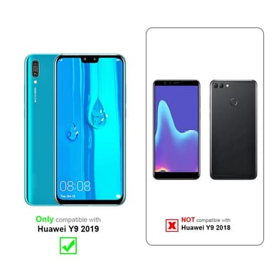Huawei Y9 2019 Suojakuori Lompakkokotelo (Turkoosi)