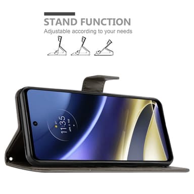 Motorola MOTO G51 5G Suojakuori Lompakkokotelo (harmaa)