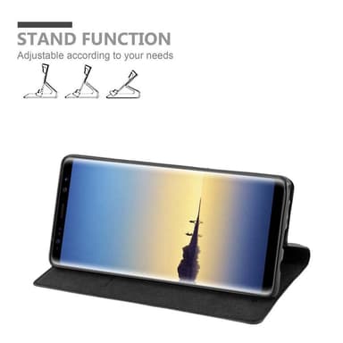 Samsung Galaxy NOTE 8 Suojakuori Lompakkokotelo (Musta)