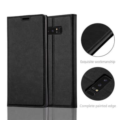 Samsung Galaxy NOTE 8 Suojakuori Lompakkokotelo (Musta)