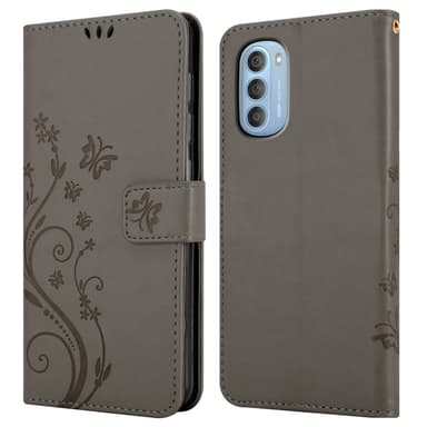 Motorola MOTO G51 5G Suojakuori Lompakkokotelo (harmaa)