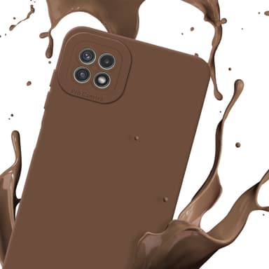 Samsung Galaxy A22 5G Suojakuori Kotelo (Ruskea)