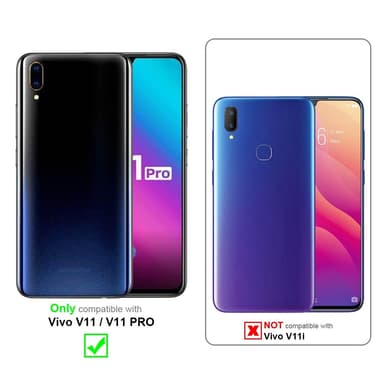 Vivo V11 / V11 PRO Suojakuori Lompakkokotelo (Punainen)